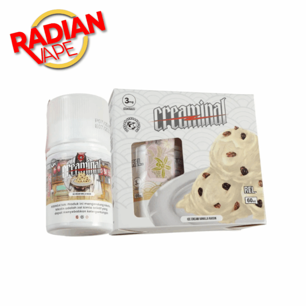 Creaminal Ice Cream Vanilla Raisin 60ml – Liquid FB